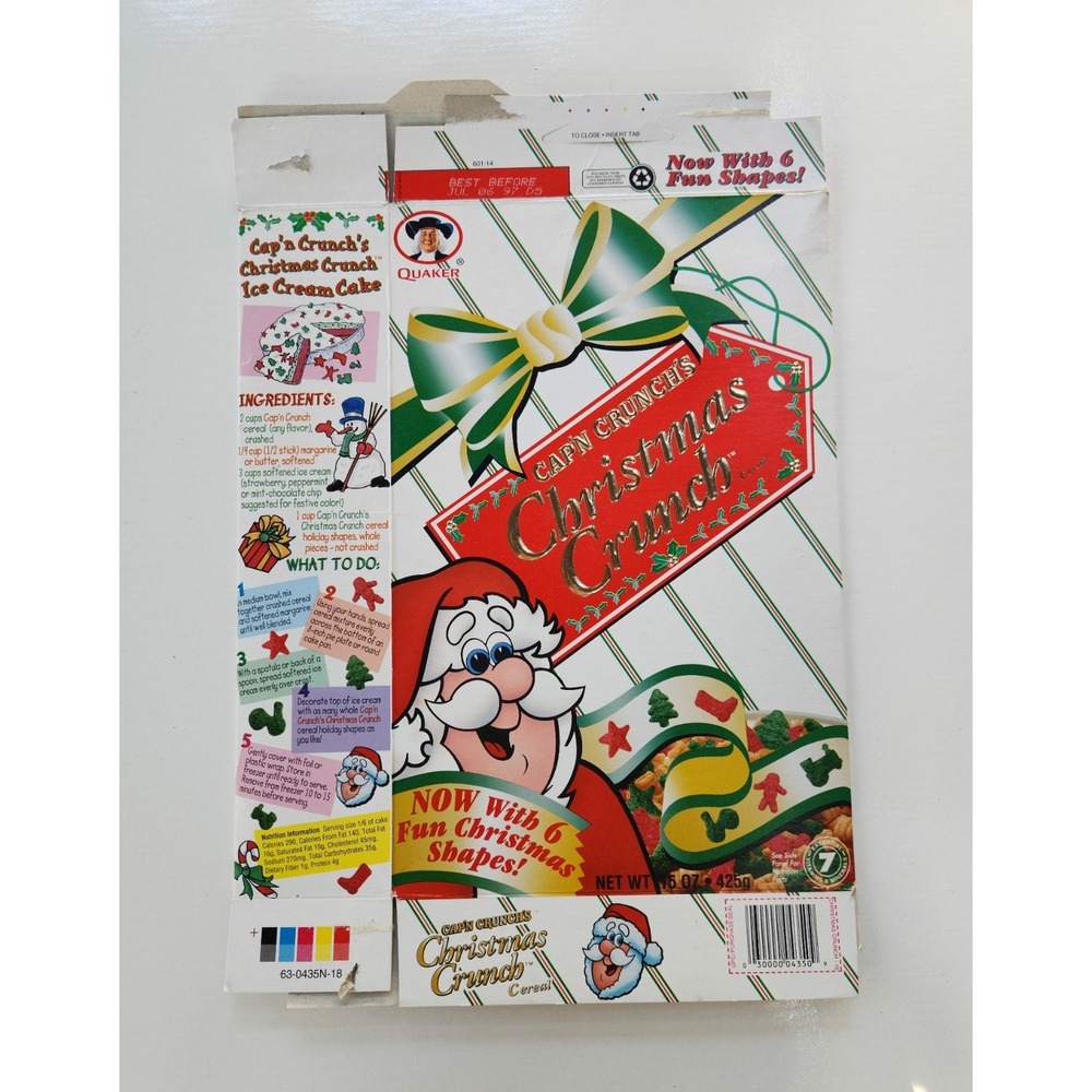 Cereal‎ Box CAP'N CRUNCH 1996 CHRISTMAS CRUNCH